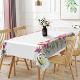 Lofaris Rainbow Color Flowers Boho Tablecloth For Kitchen Decor
